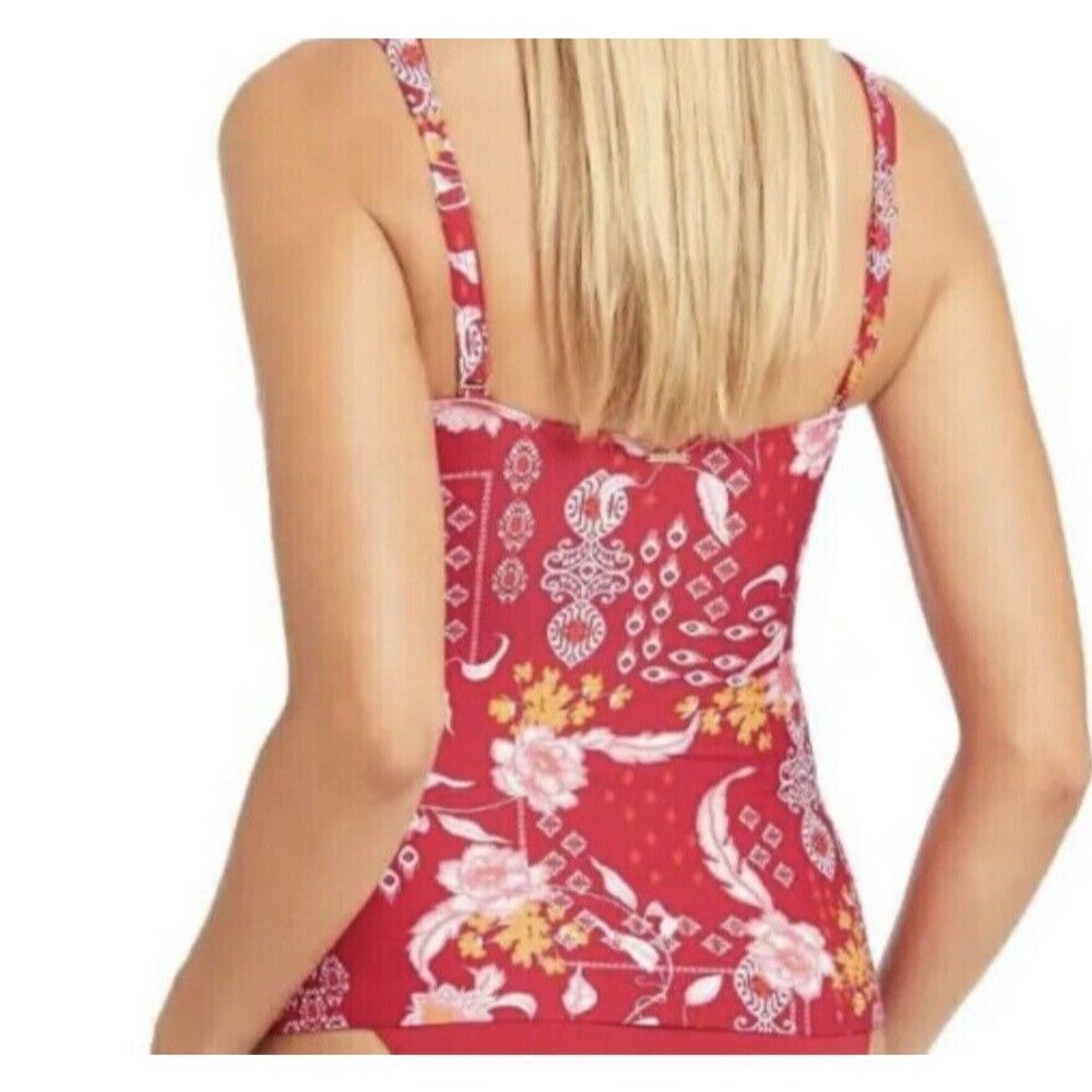 Sea Level Jardin Womens‎ Tank Style DDD Cup Singlet Top - Red Size L Bust 36”
